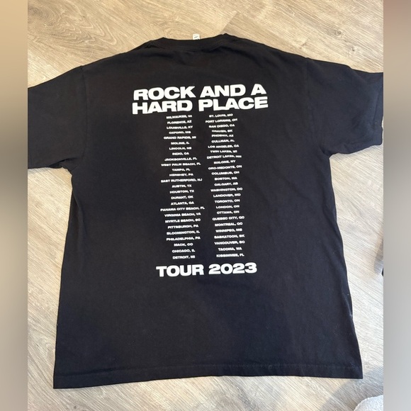 Bailey Zimmerman Rock & Hard Place Tour Tee Shirt Black White Streetwear Large - Picture 2 of 5